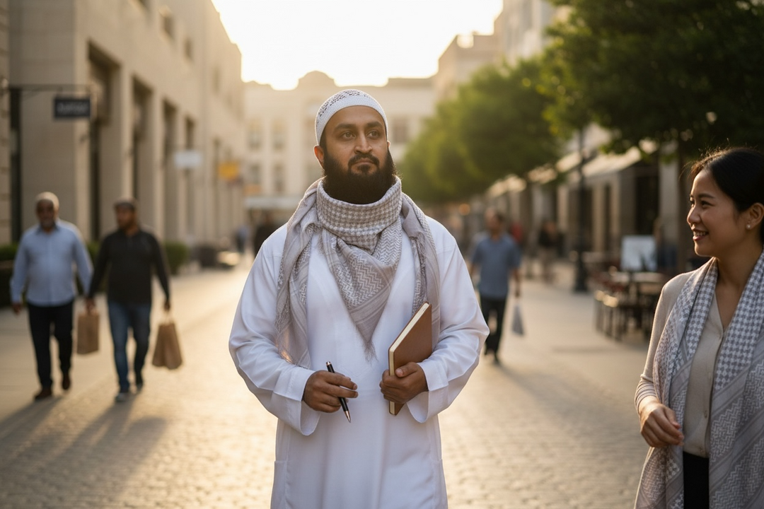 The Silver Sand Shemagh – Classic Bedouin Weave