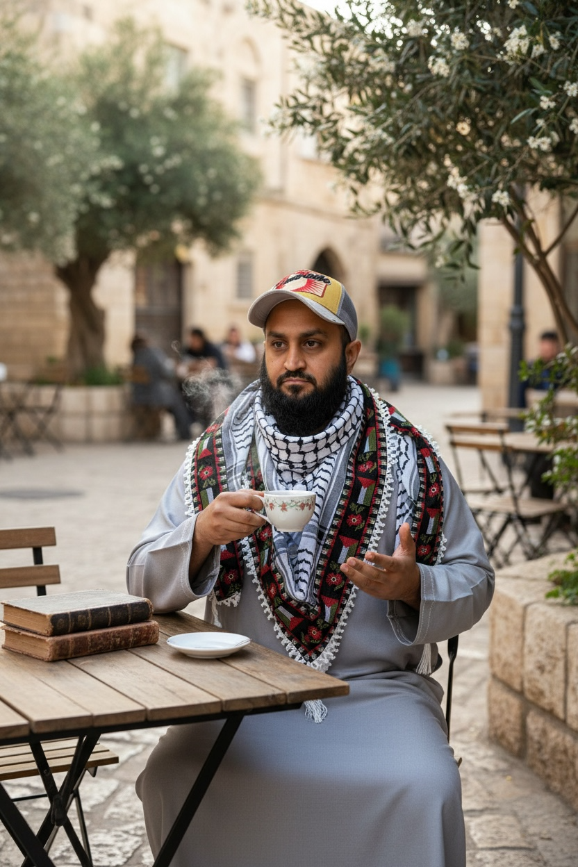 Hand-Finished Palestinian Keffiyeh