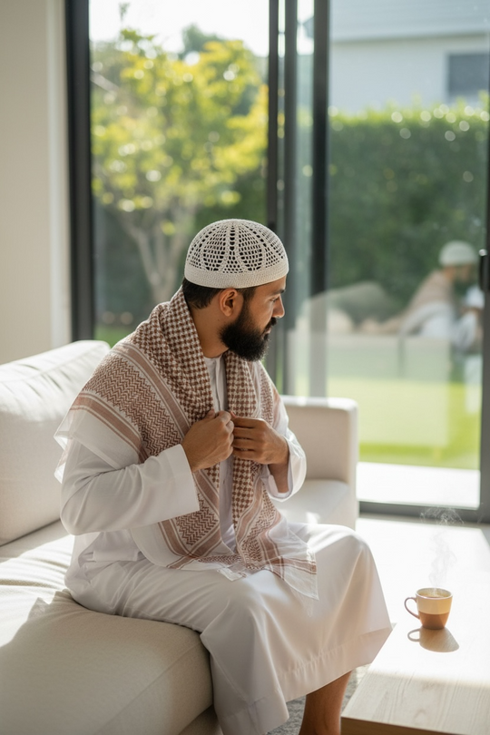 Cedar Dune Keffiyeh – Coffee Brown Edition