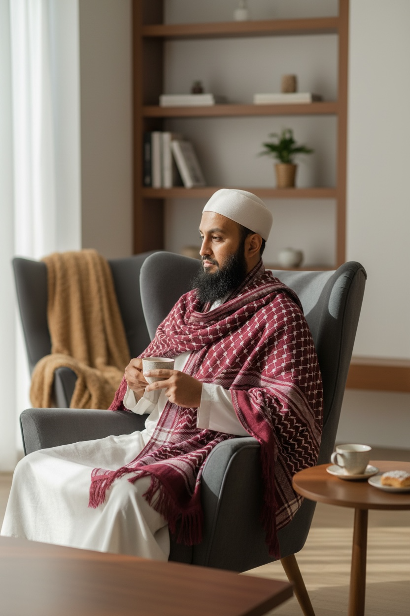 The Maroon Legacy Keffiyeh Shawl – Heritage Edition