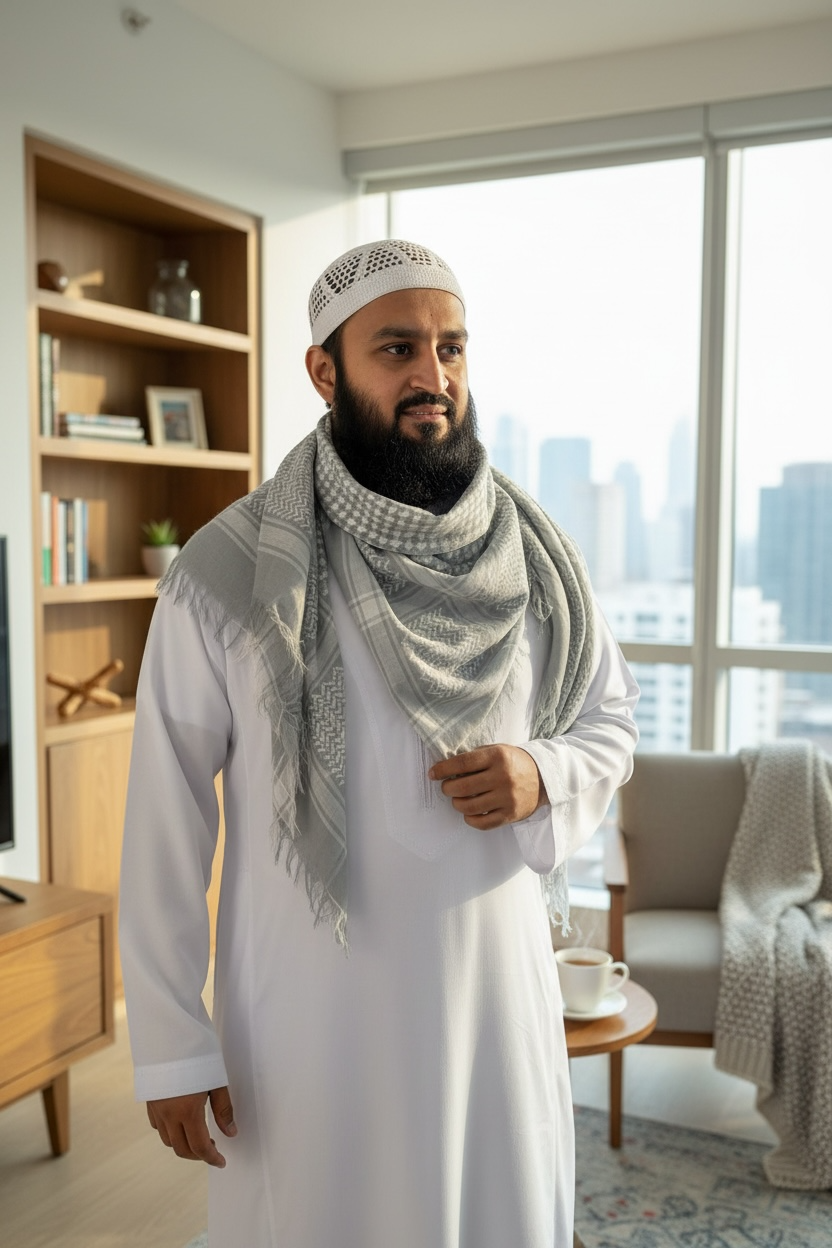 The Arctic Sands Keffiyeh – Heritage Weave