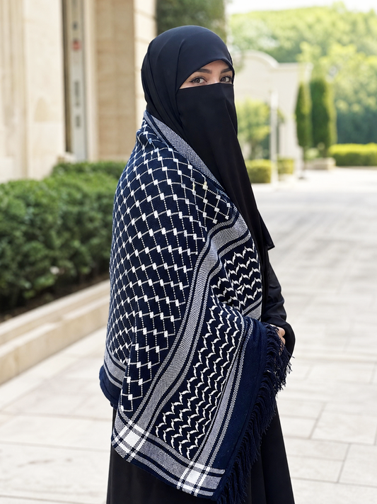 The Navy Legacy Keffiyeh Shawl – Heritage Edition (Women)