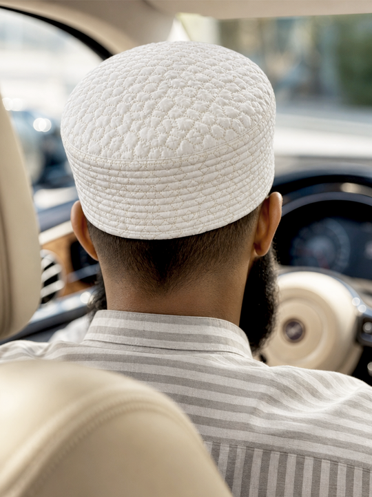 Zuhd White & Gold Sunnah Cap 3