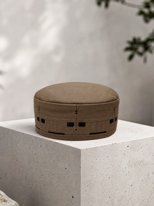 Zuhd Gold & Dark Brown Soft Sunnah Cap