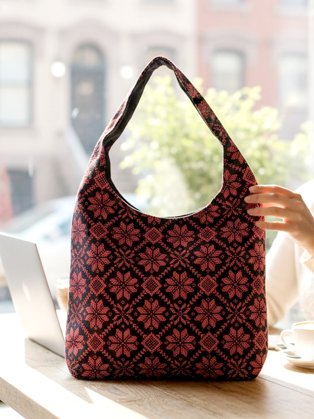 The Heritage Hobo – Handcrafted Palestinian Pattern Bag