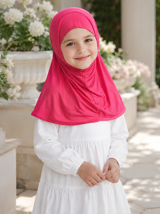 ZUHD PLAIN STYLE Solid Pink HIJABS