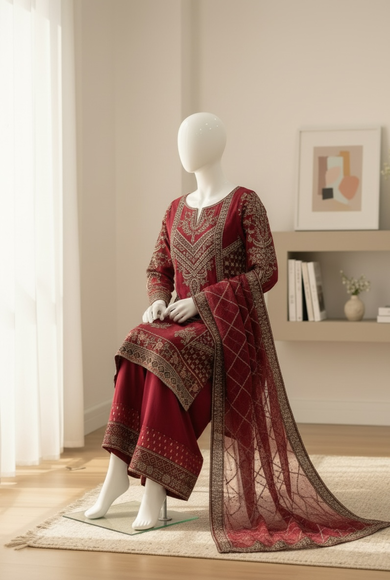 Ruby Royale Organza Ensemble (Medium)