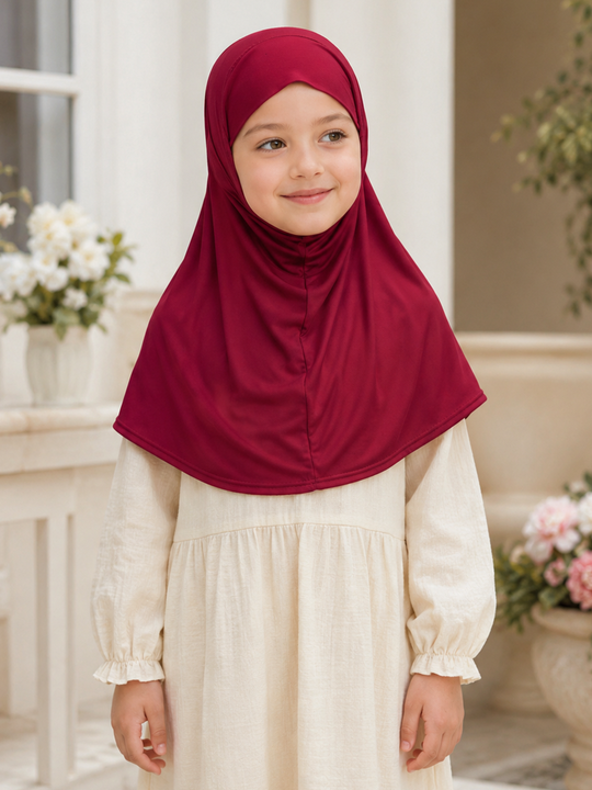 Zuhd Plain Style Red Hijabs
