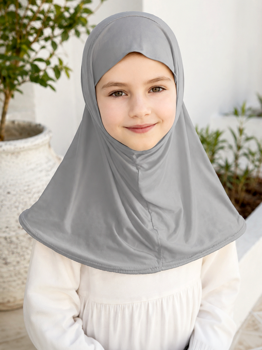 ZUHD PLAIN STYLE  grey HIJABS
