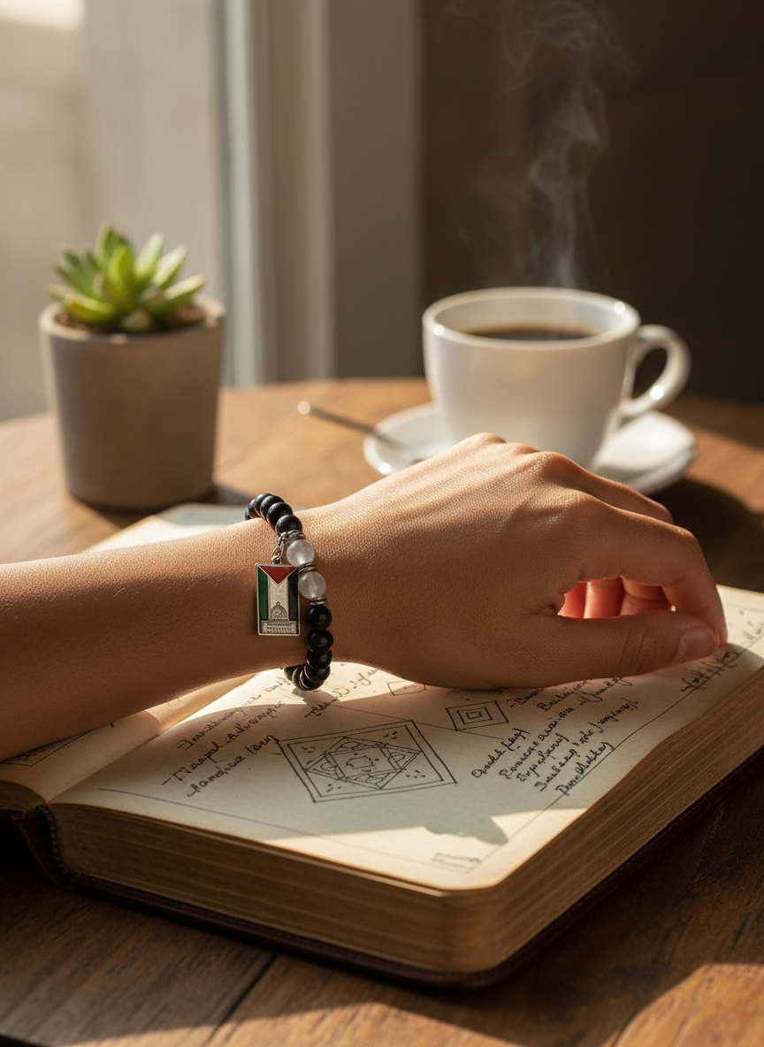 Sacred Threads Bracelet – Al-Aqsa Heritage Edition (Handmade Beaded)