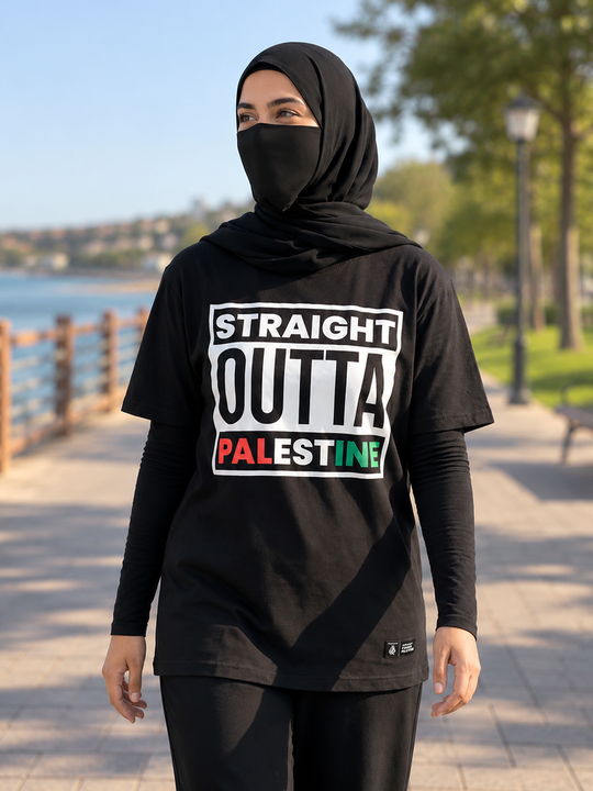 Women Palestine Double-Sided T-Shirt – Bold Print