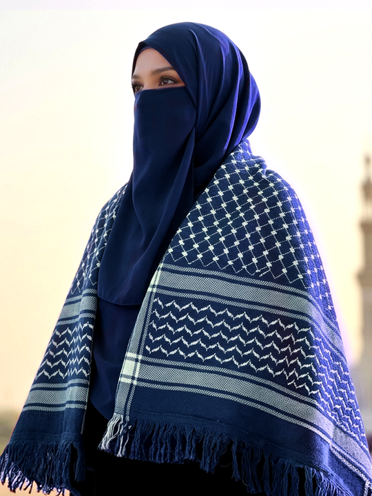 The Navy Legacy Keffiyeh Shawl – Heritage Edition (Women)