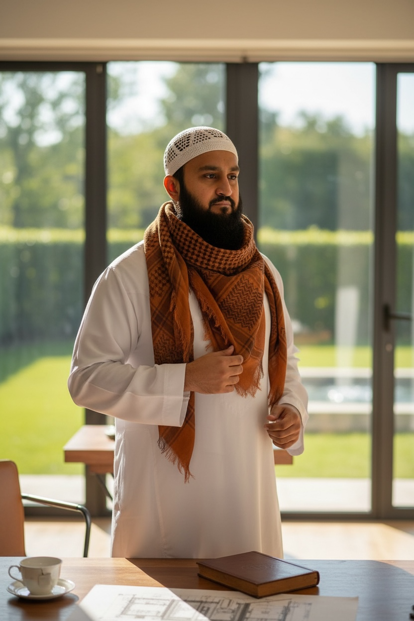 Saffron Valor Keffiyeh – Desert Flame Edition