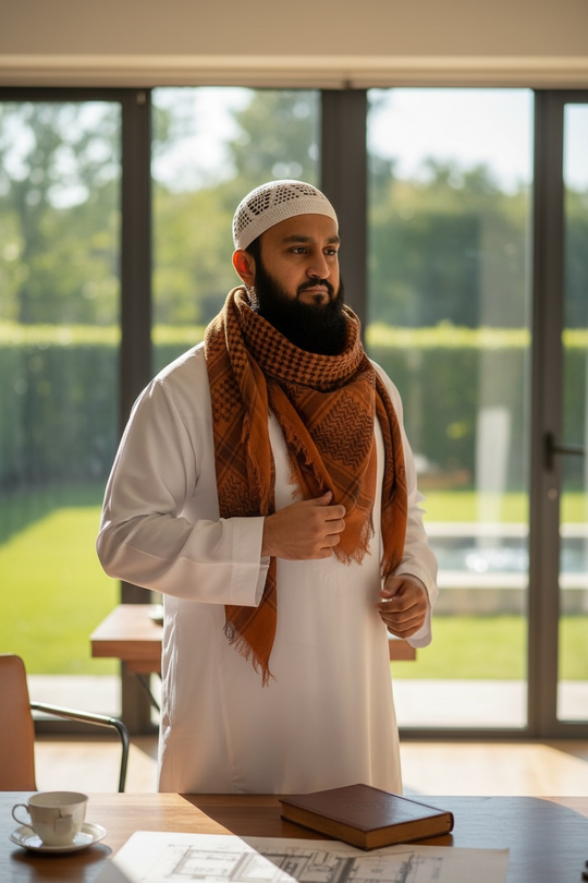 Saffron Valor Keffiyeh – Desert Flame Edition