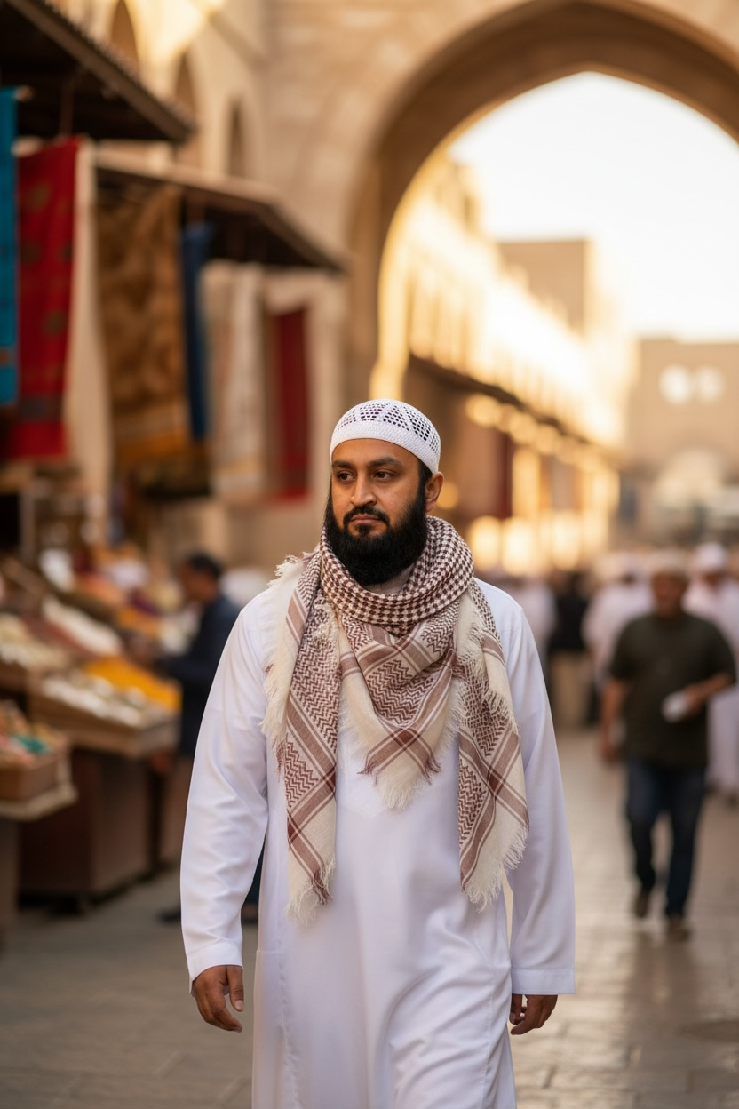 The Sandstone Heritage Shemagh – Timeless Keffiyeh Weave