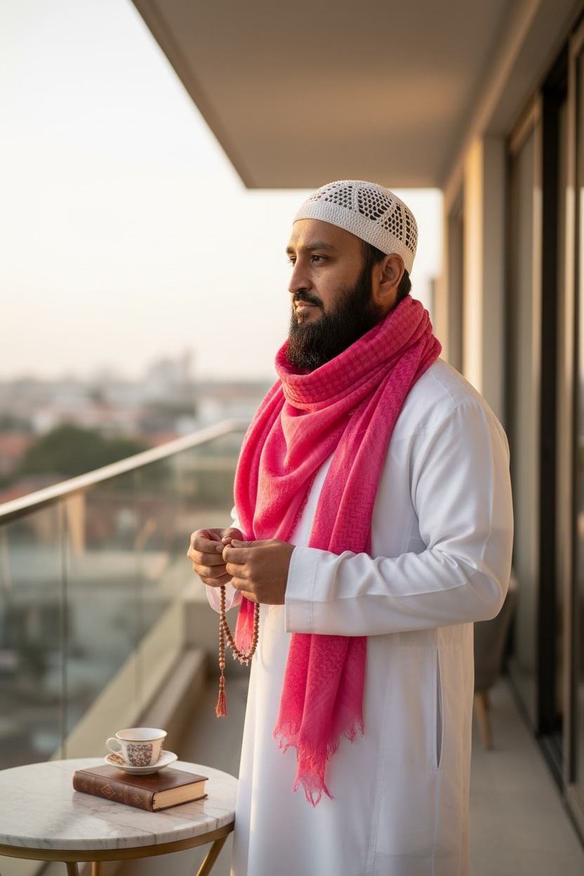 The Pink Freedom Shemagh – Bold Heritage Edition