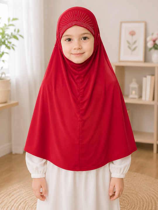 STONED (BEADED) PINK PRAYER HIJABS