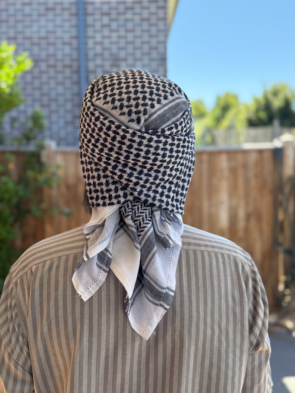 Dark Navy Blue & White - Hamdania