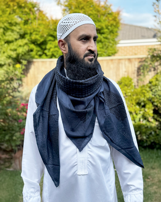 Navy Blue Keffiyeh Shemagh