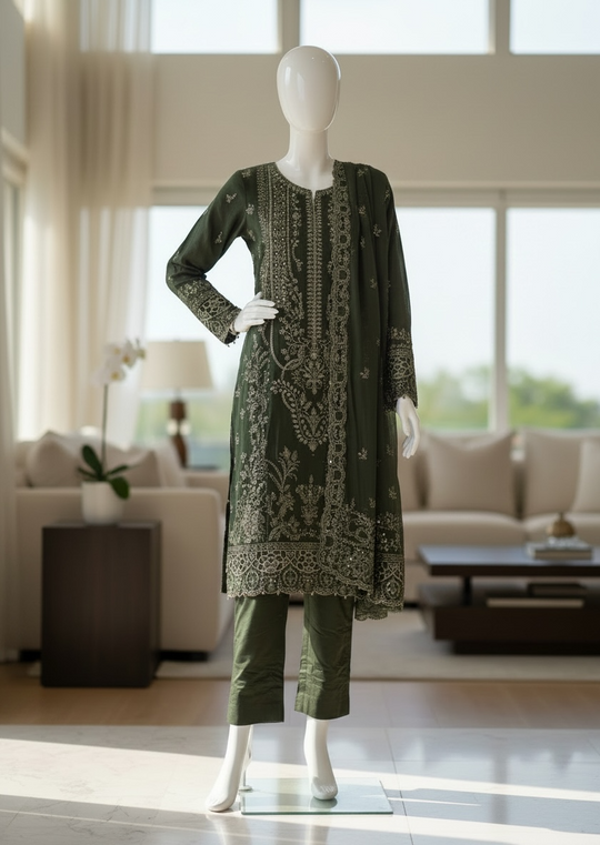 Emerald Noir Chiffon Luxe Set (Small)