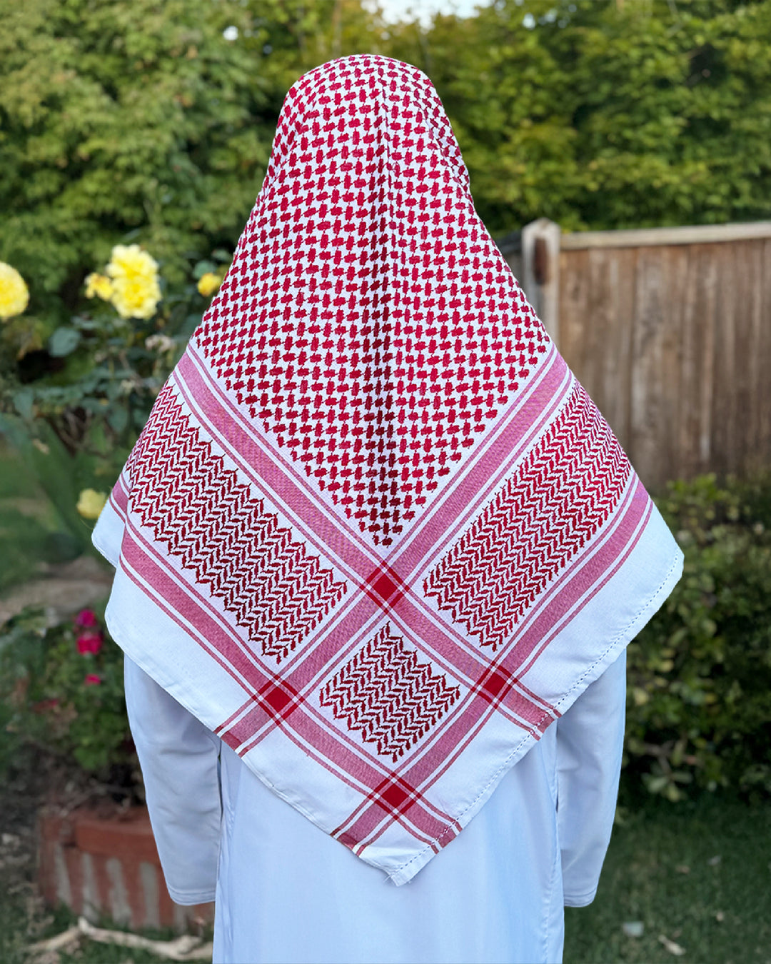 Red & White Keffiyeh Shemagh 1