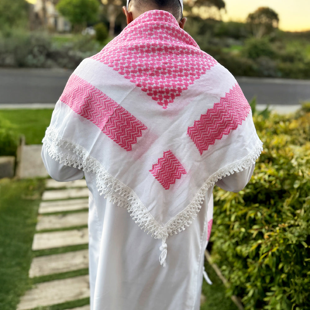 The Pink Elegance: Baby Pink Keffiyeh