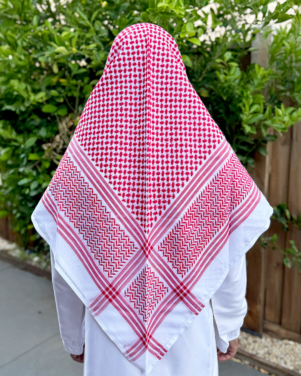 Premium Red & White Keffiyeh Shemagh 1