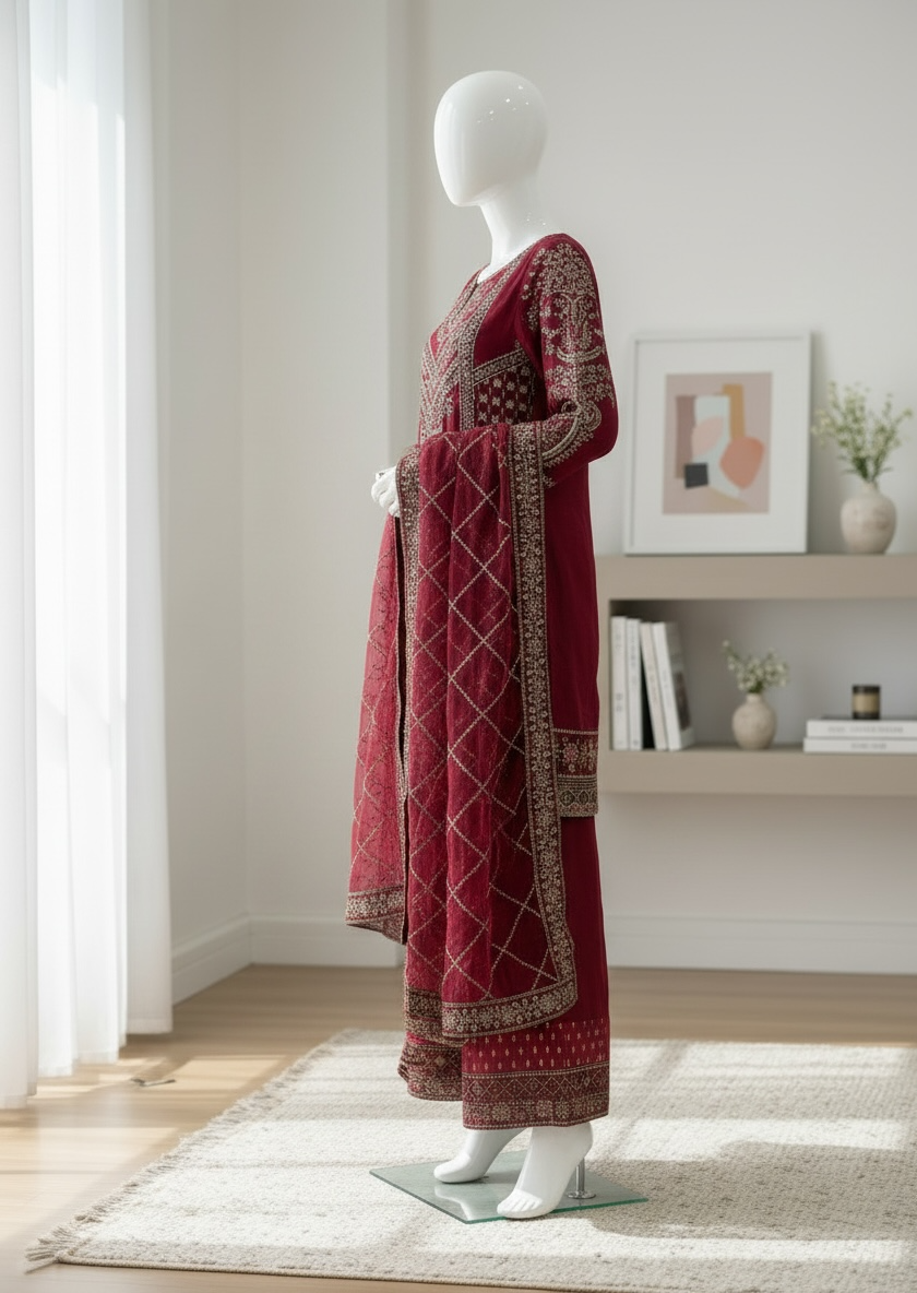 Ruby Royale Organza Ensemble (Medium)