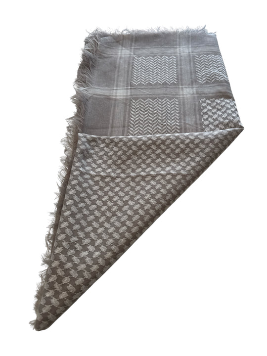 The Silver Sand Shemagh – Classic Bedouin Weave