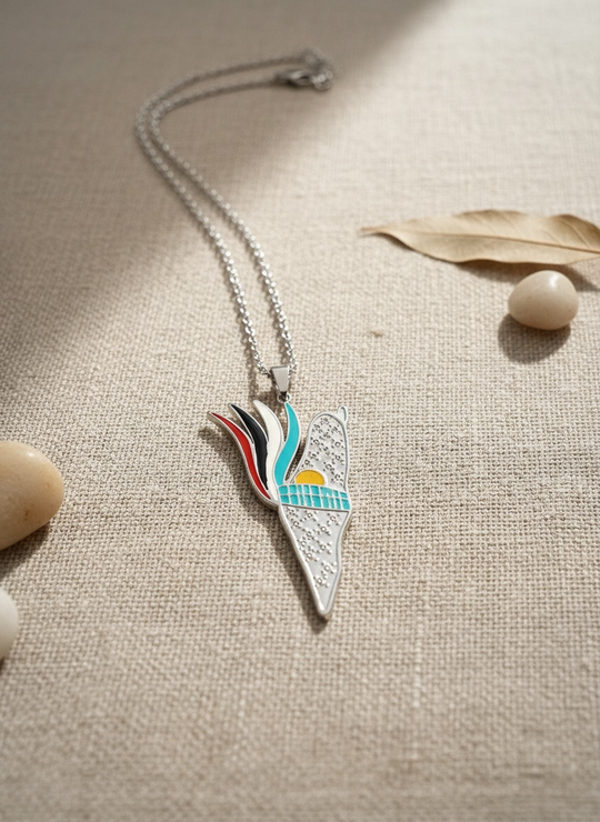 Rising Identity Necklace – Al-Aqsa Unity Edition (Silver Stainless Steel)