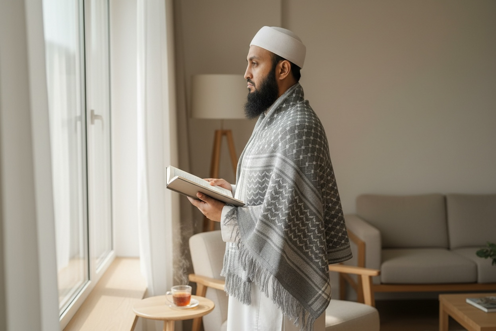 The Silver Legacy Keffiyeh Shawl – Heritage Edition