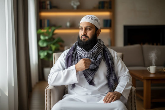 The Purple Ember Shemagh – Prestige Keffiyeh Collection