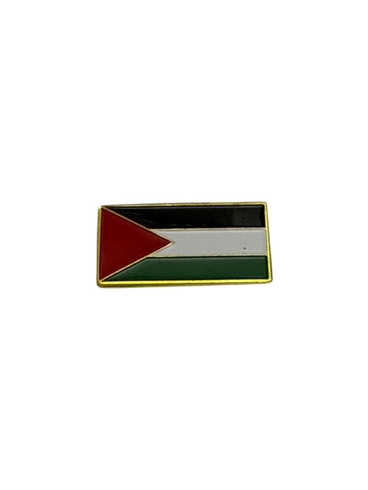 Flag of Honor Pin – Palestine Heritage Badge (Gold Trim Edition)