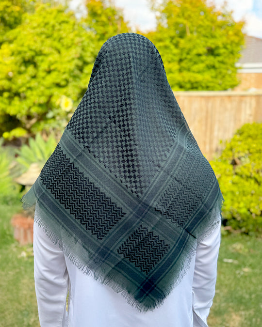 Deep Forest Green Keffiyeh Shemagh