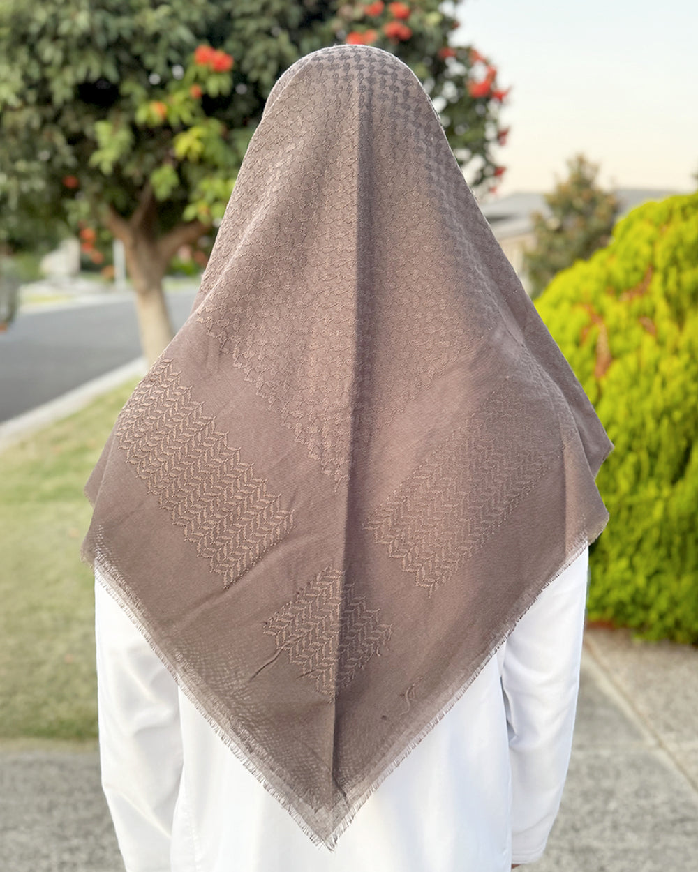 Brownish Grey Keffiyeh Shemagh