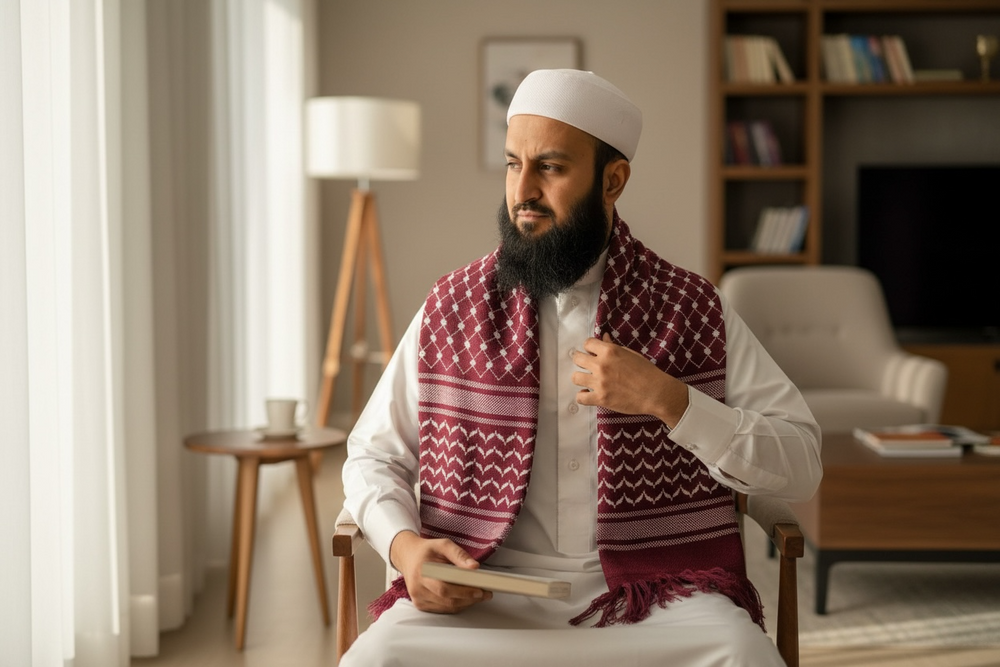 The Maroon Legacy Keffiyeh Shawl – Heritage Edition