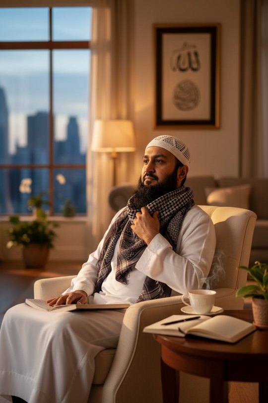 The Purple Ember Shemagh – Prestige Keffiyeh Collection