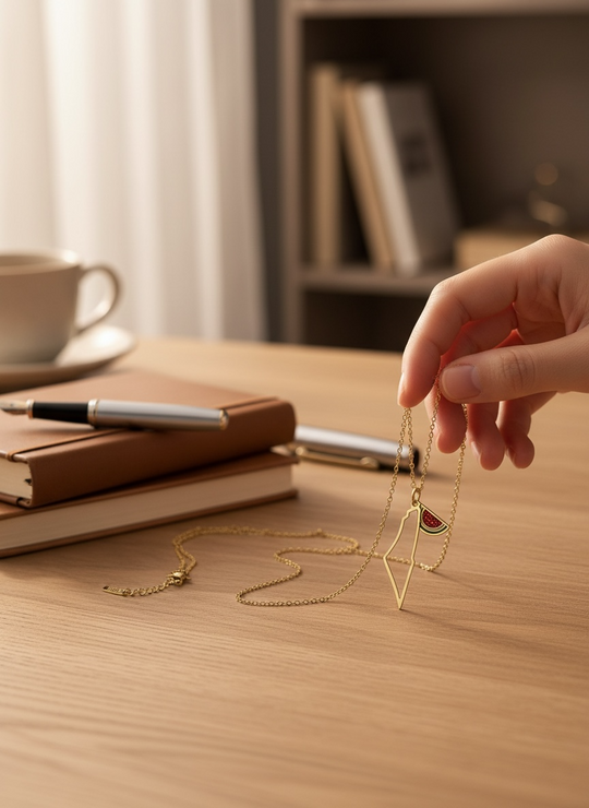 Falasteen Essence Pendant – Gold Heritage Edition