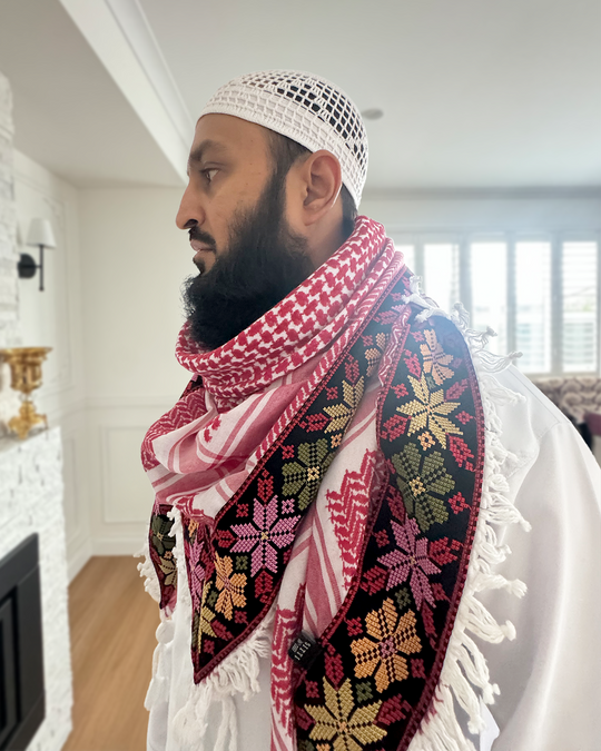 Zuhd Artisan Heritage Keffiyeh – Red & White Edition