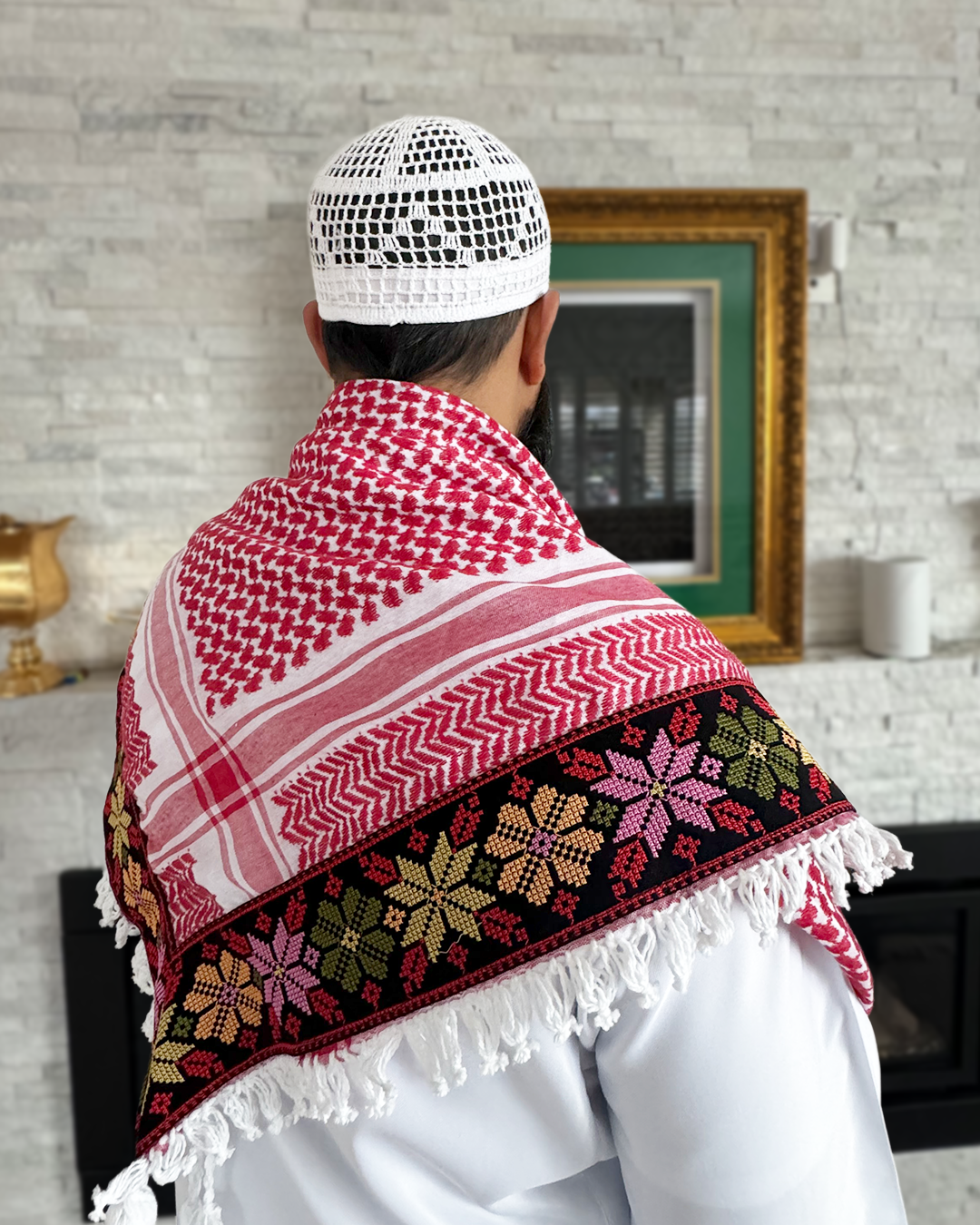 Zuhd Artisan Heritage Keffiyeh – Red & White Edition