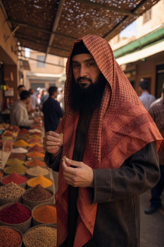 Brick Rust Shemagh – Woven with Heritage