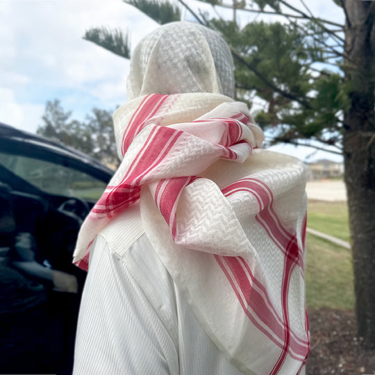 Red & Cream Keffiyeh Shemagh