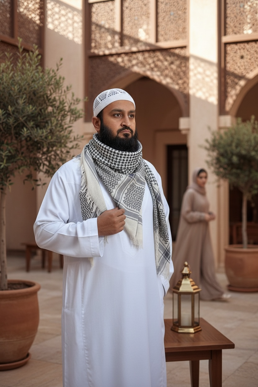 Stone Mirage Keffiyeh – Charcoal Edition