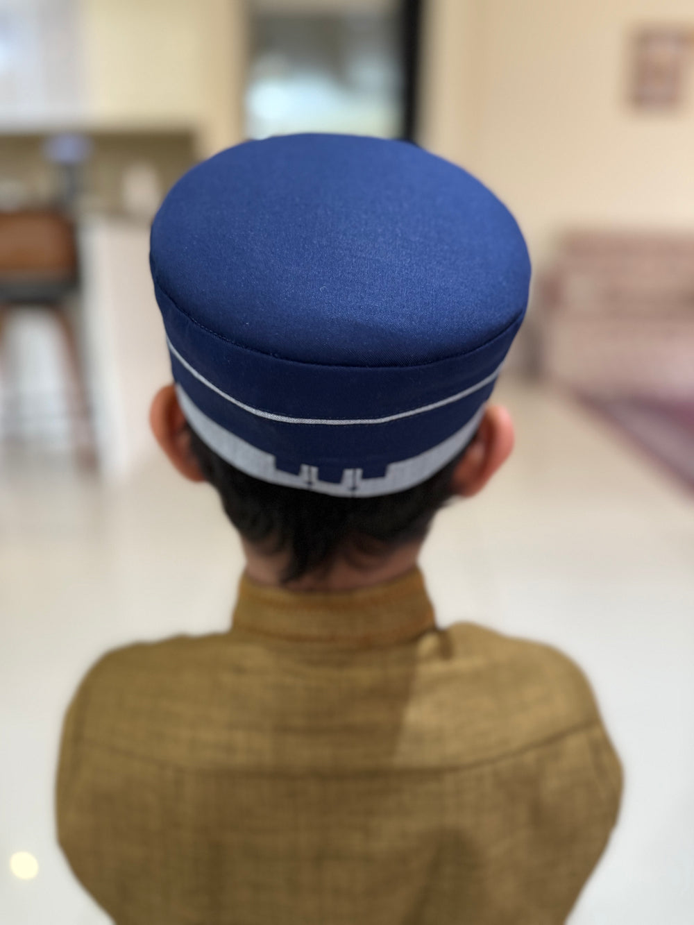 Zuhd Blue & Grey Soft Sunnah Cap