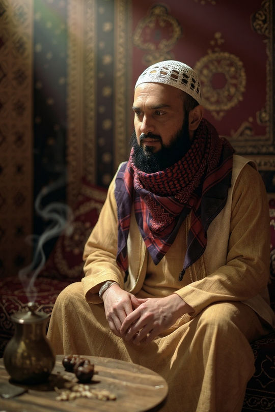 Midnight Legacy Shemagh – Red & Blue Edition