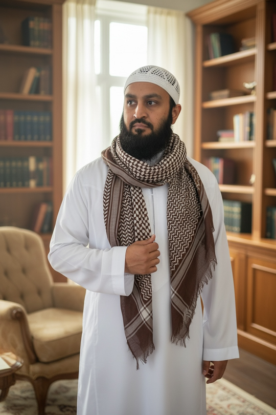 The Desert Oak Shemagh – Premium Keffiyeh Style
