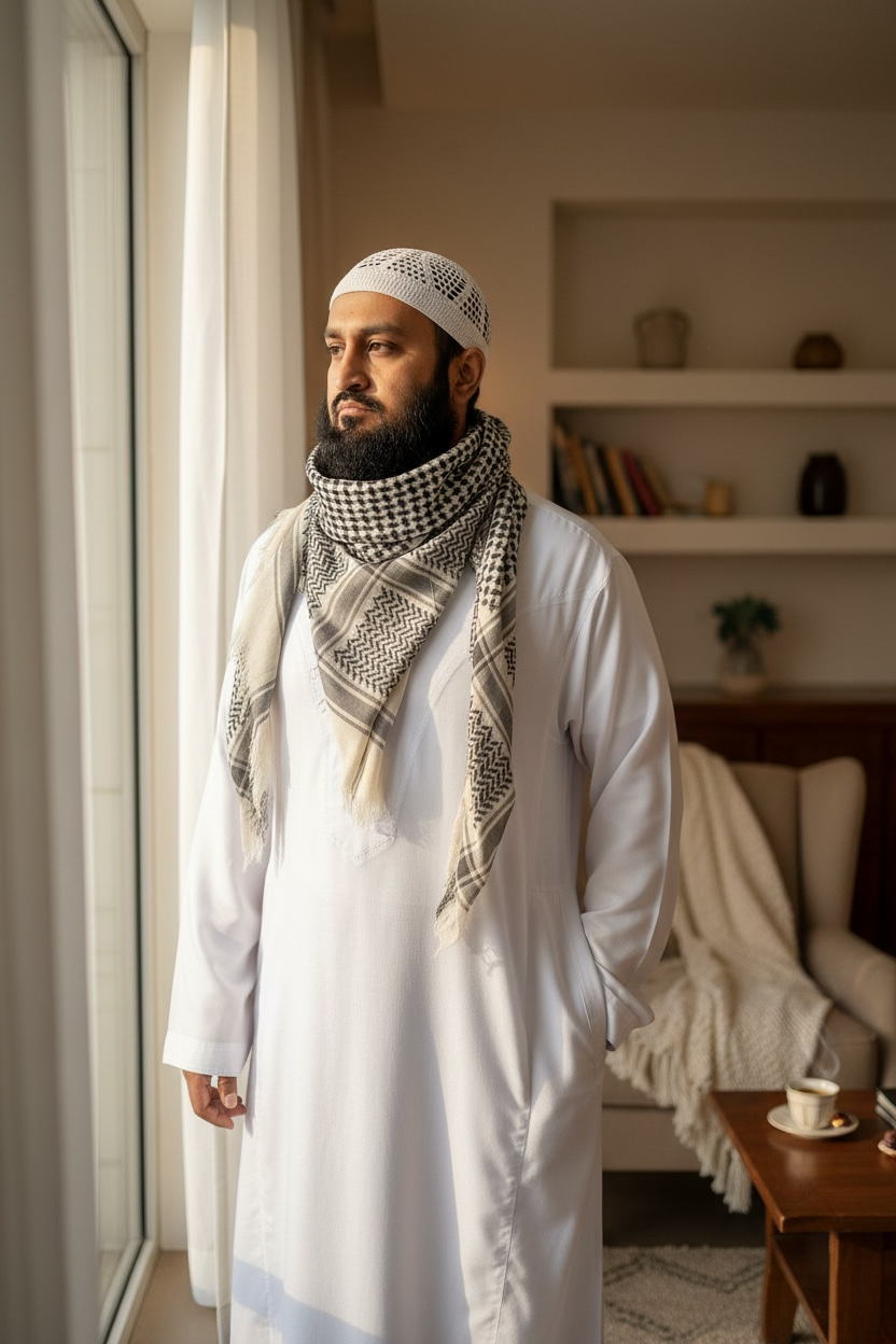 Stone Mirage Keffiyeh – Charcoal Edition