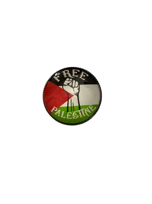 Freedom Badge – “Free Palestine” Solidarity Pin (Handmade Edition)