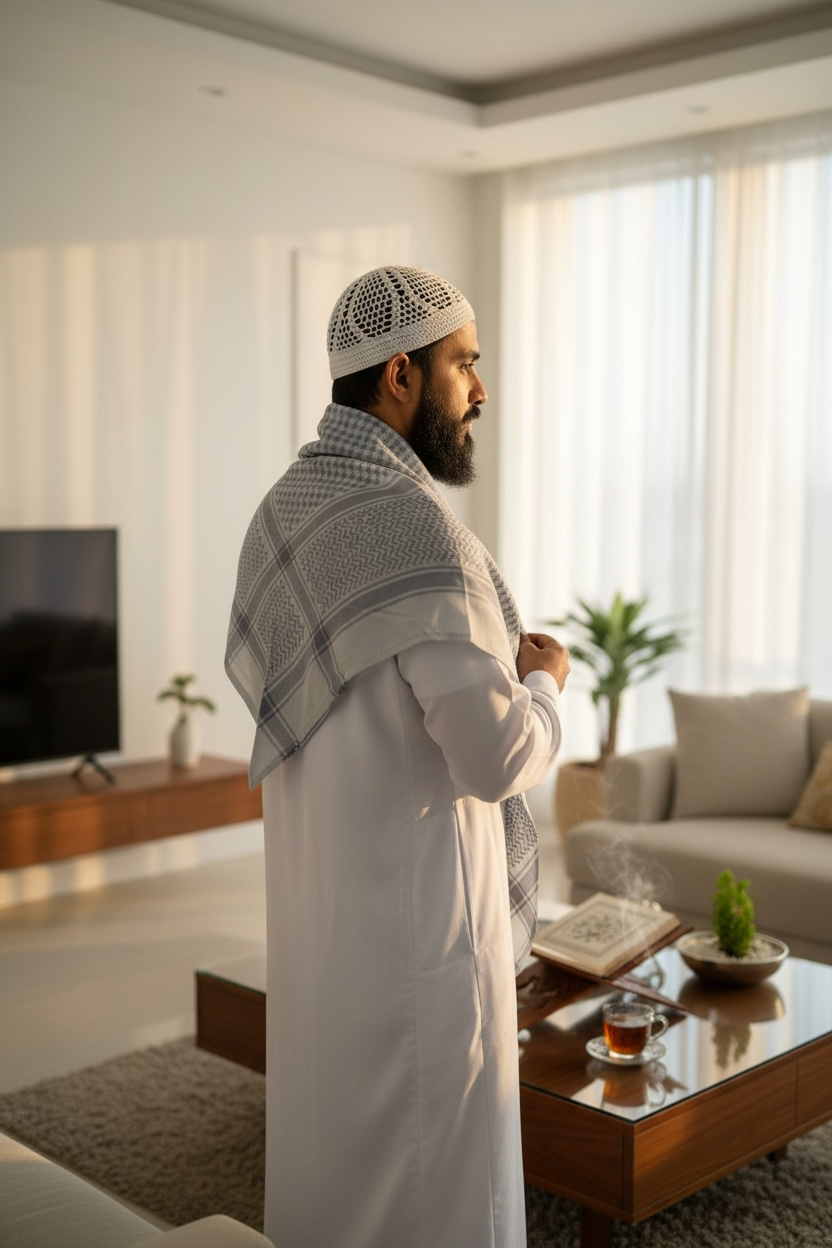 Desert Sky Keffiyeh – Mist Blue Edition