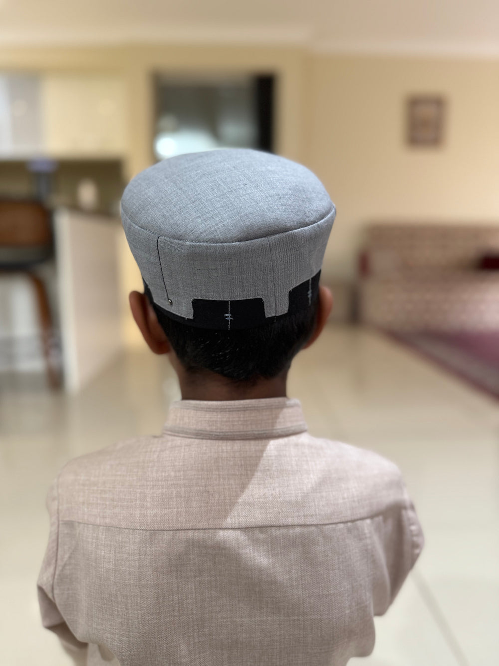 Zuhd Grey & Black Soft Sunnah Cap